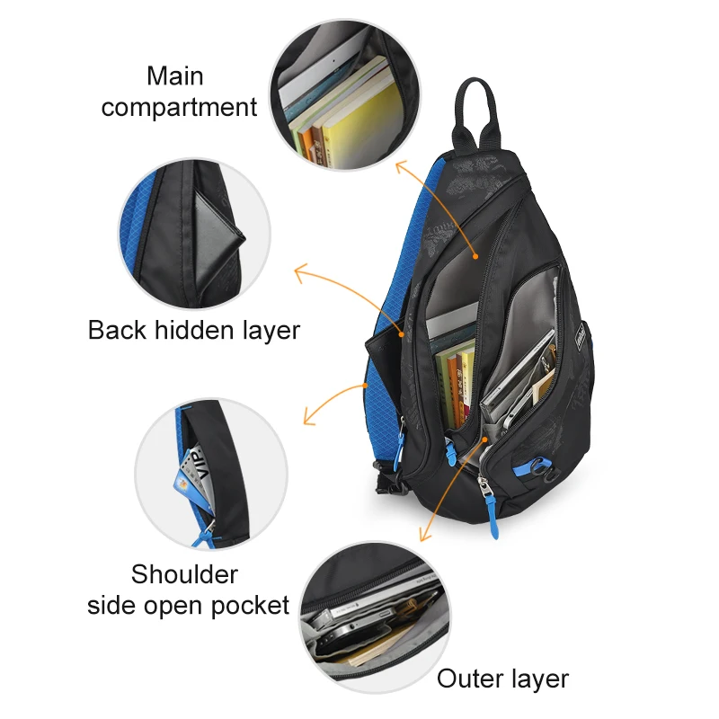 2019 Fashion Backpack for Men One Shoulder Chest Bag Male Messenger Boys College School Bag Travel Causal Black 17 19 inch 2019 Fashion Backpack for Men One Shoulder Chest Bag Male Messenger Boys College School Bag Travel Causal Black 17 19 inch