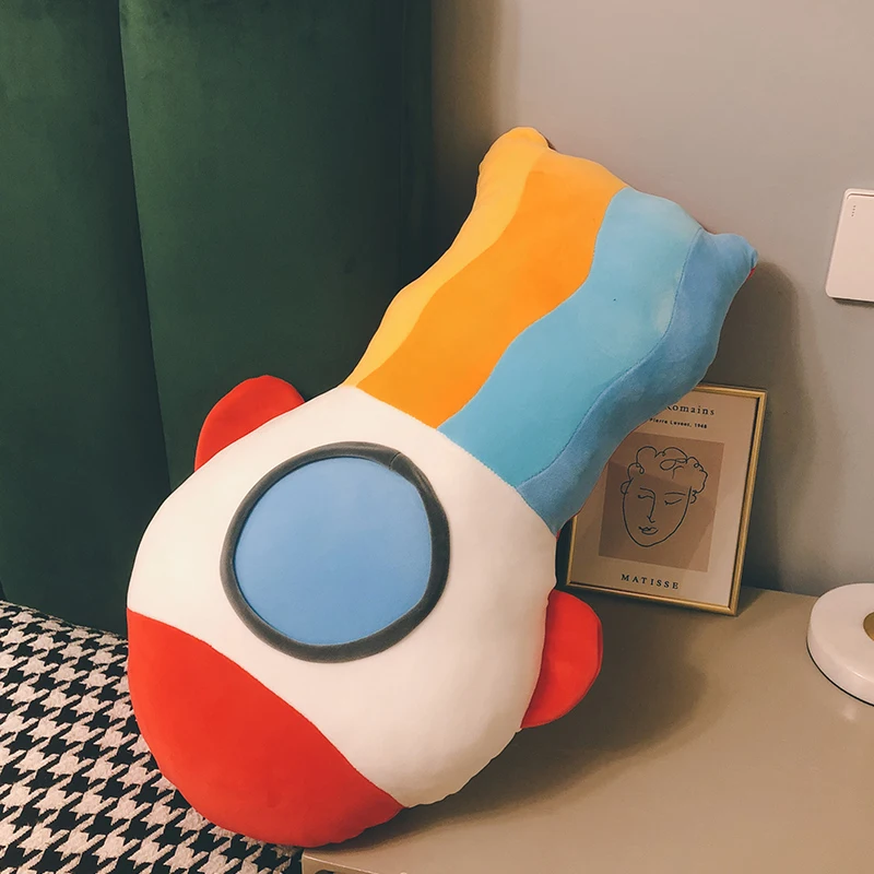 Creative Cartoon Astronaut Pillow Kawaii Rocket UFO Cushion Sofa Chair Back Cushion Home Decoration Birthday Gifts For Kids Fans