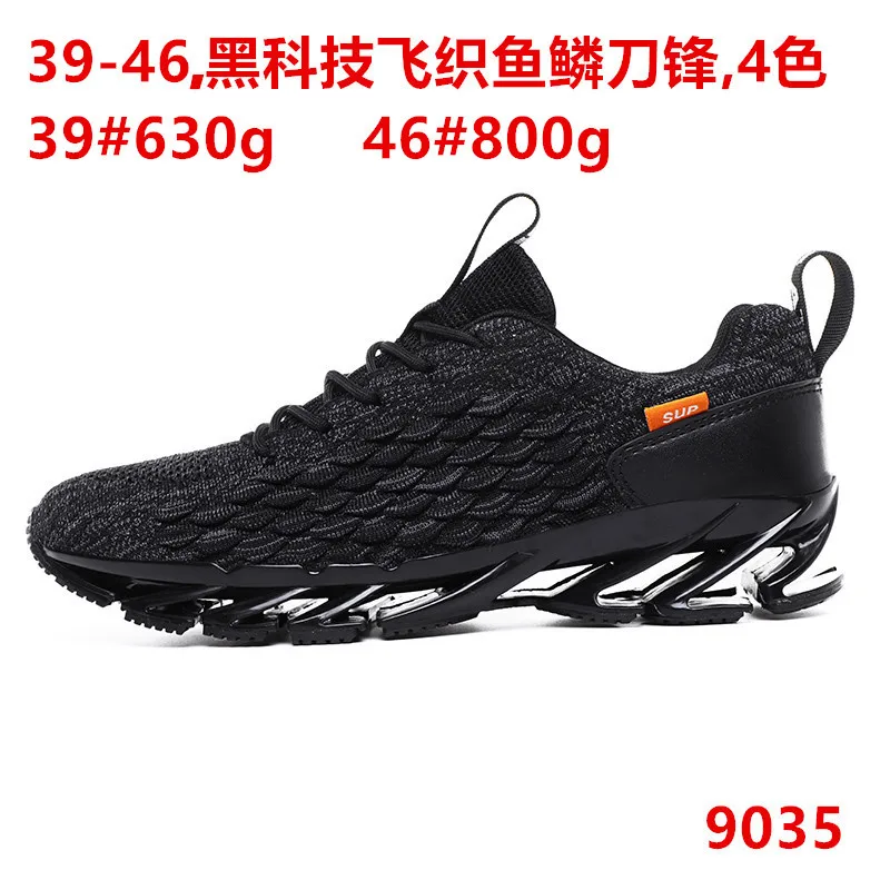 

Summer New Style Fashion Black Science And Technology Fly Woven Scale Blade Men Sports Footwear 9035