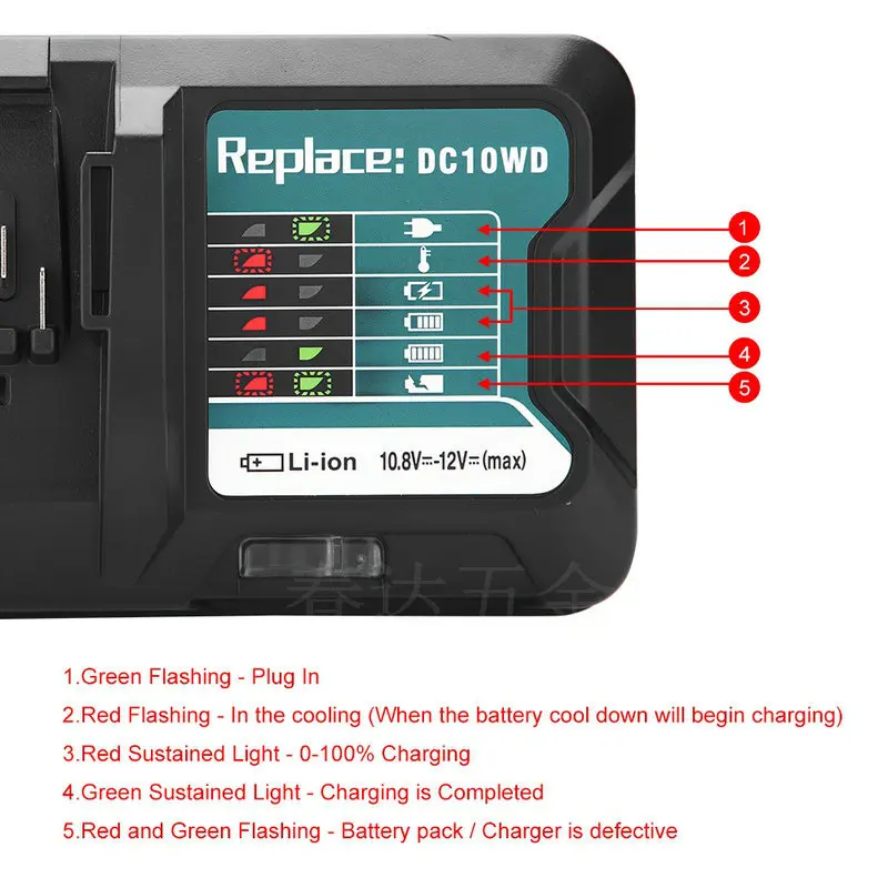 Makita 10,8 V 12V DC10WD BL1015 BL1016 BL1021B BL1041B Зарядное устройство