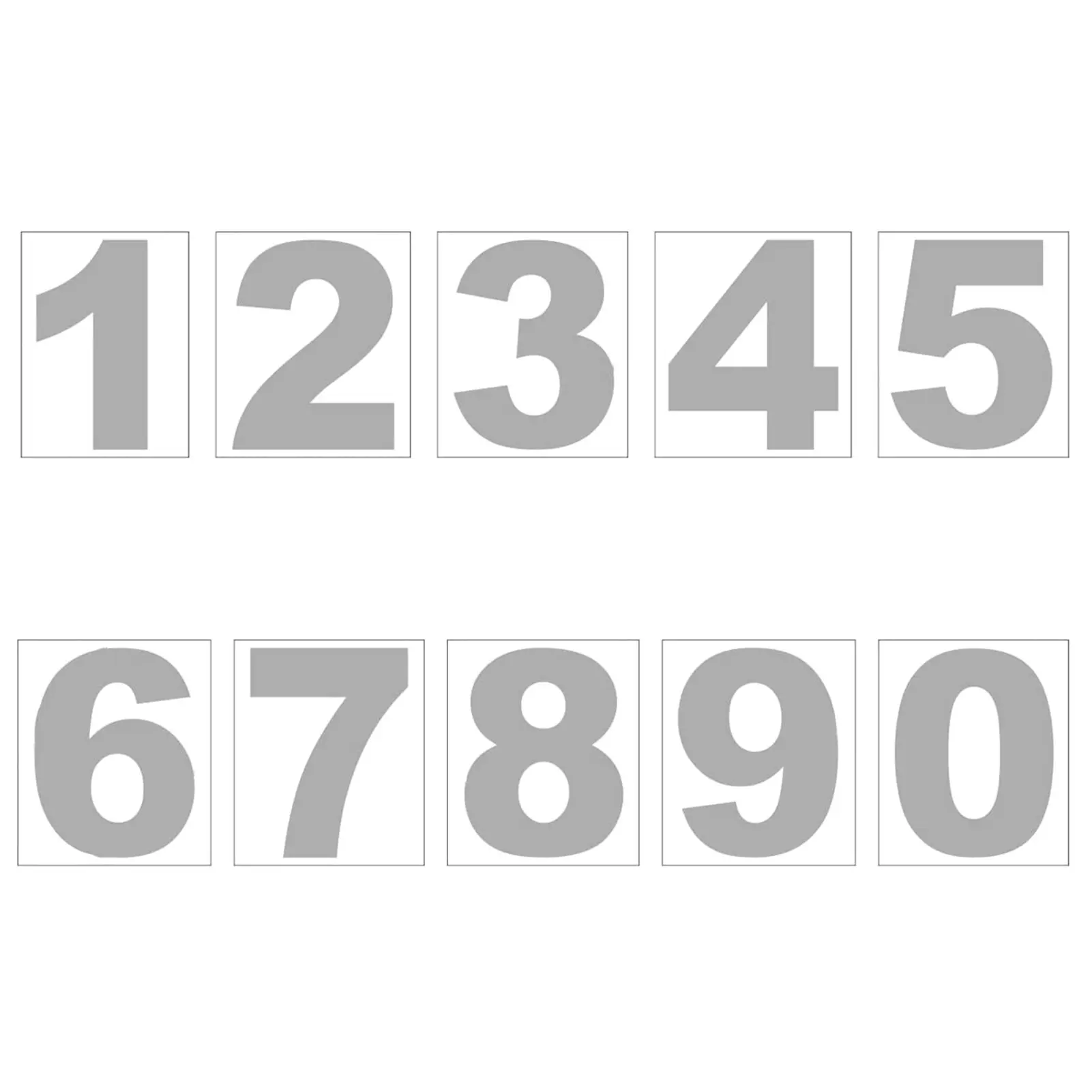 5Pcs/Set Reflective Mailbox Number Stickers Waterproof Vinyl Numbers Sticker 0 9 Self Adhesive