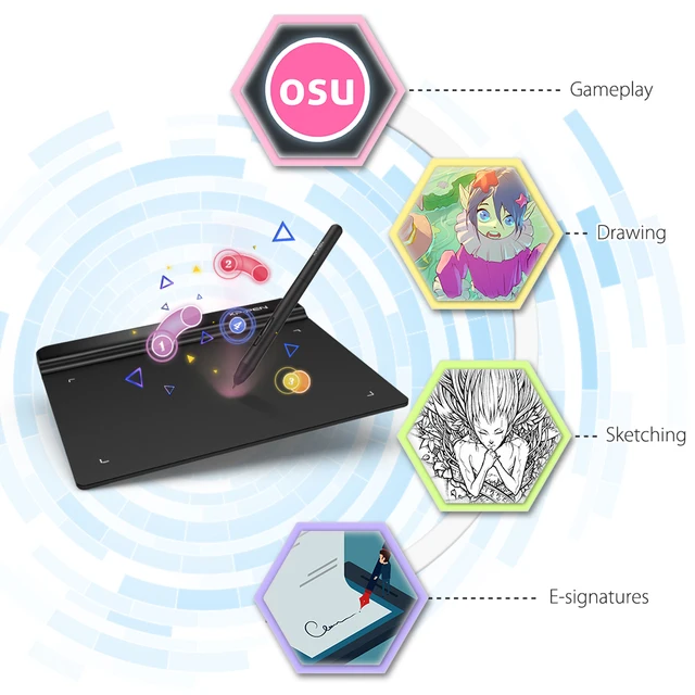 XP-Pen Star G640 6 x 4 Inches Drawing Tablet 8192 Level Graphics Tablet  for Drawing & Game osu Support Windows Mac Digital 2