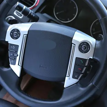 

ABS Chrome Steering Wheel Cover Trim Sticker for Land Rover Discovery 4 LR4 2010-2016 RR Sport 2010-2013 Car Accessories