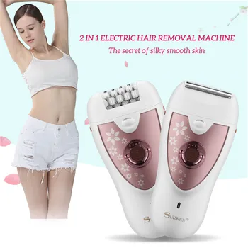 

2 In 1 Rechargeable Hair Removel Epilator Female Shaving Machine Depilador Lady Bikini Trimmer Removal Razor Shaver Wet Dry Use