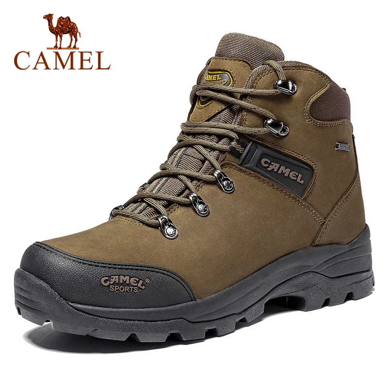 Ceny CAMEL Outdoor Sports wysokie góry prawdziwej skóry piesze wycieczki mężczyźni buty wodoodporne przeciwpoślizgowe oddychające wspinaczka górska buty trekkingowe