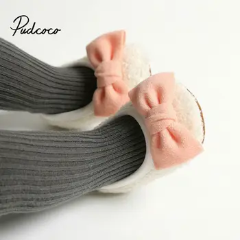 

Brand Winter Fur Warm Baby Girls First Walkers for Newborn Soft Sole Non-Slip Infant Princess Cotton Shoes Sneakers 5 Colors