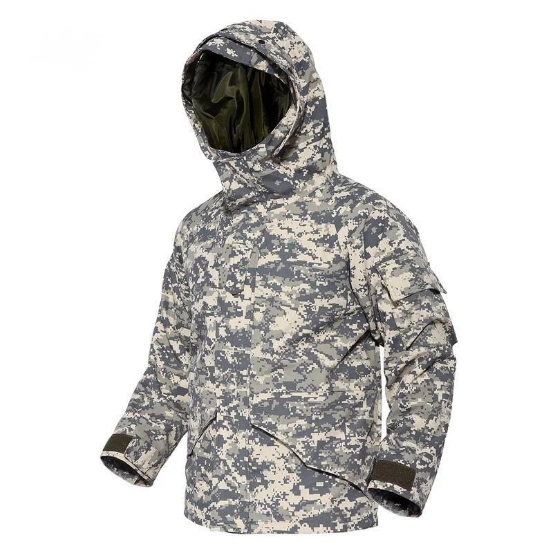 Military Camouflage Men New 2022 Windbreaker Jacket's Full Pressure Rubber Double Windproof Waterproof Outdoor Tactical Jacket