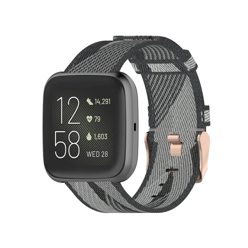 Nylon Canvas Strap for Fitbit Versa /versa 2 band Replacement wrist