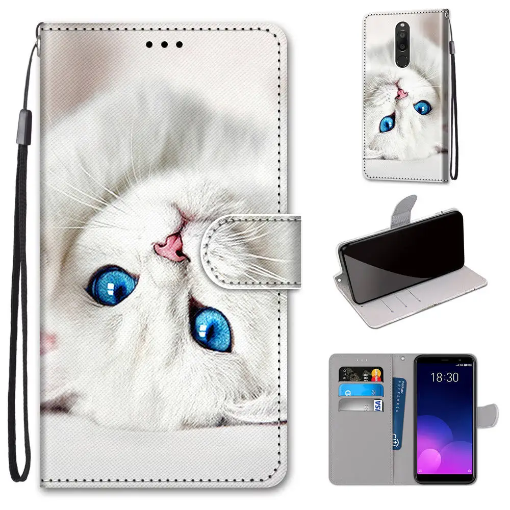 Мультяшный кожаный чехол для Meizu M6 M6T / Meiblue 6T Meilan флип кошелек карта 15 Lite/M15 кожаная