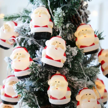 

Santa Claus Lamp String Christmas Tree Warm Light String Lights Santa Claus Party LED Lamp Decor 66CY
