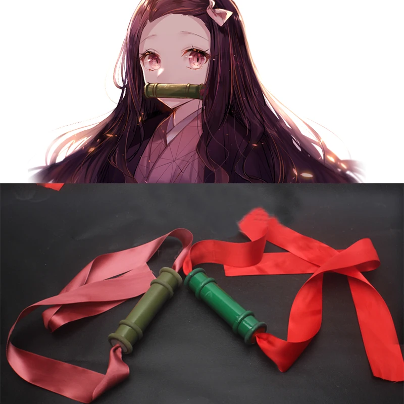 

Demon Slayer Kimetsu No Yaiba Kamado Nezuko Cosplay Prop Bamboo Mouth Stick Halloween Party Performance Gift