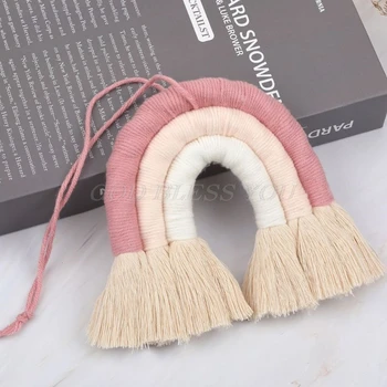 

Home Decoration Rainbow Weaving Ornament Nordic Simple Kids Room Wall Hanging Drop Shipping