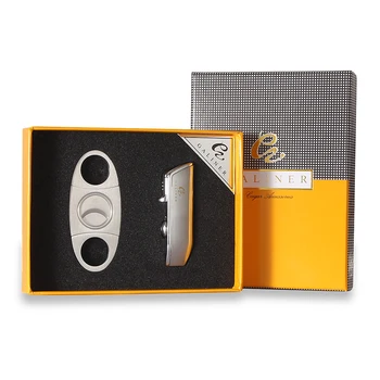 

GALINER Classic Windproof Lighter Butane Gas Torch Cigar Lighter Cutter Tobacco Guillotine Cigar Punch Cutter Gift Set