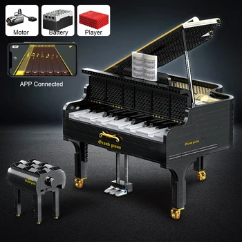 

MOC-13192 Creator Idea Toys The App Control Playable Grand Piano Set Kids Technic Toys Building Blocks Christmas Gifts