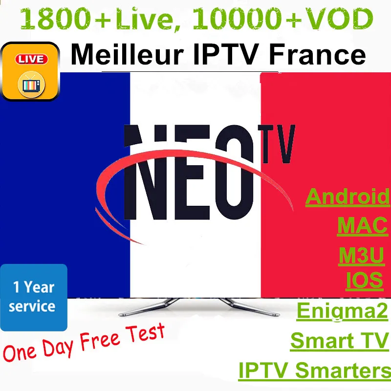 

NeoTV IPTV France Subscripton 1 year IPTV Belgium Netherlands French Arabic Morocco Germany Algeria Qatar IP TV same as QHDTV