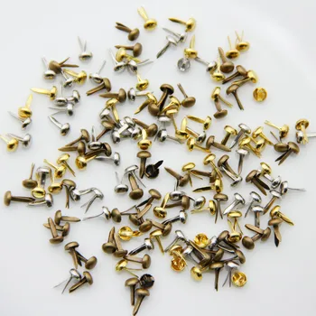

500pc MultiColor 4.5MM Round Metal Mini Brads Studs Spike For Scrapbooking Embellishment Fastener DIY Handmade Craft Accessories