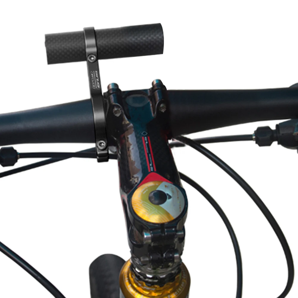 GUB 3K 탄소 섬유 31.8mm 자전거 핸들 바 익스텐더 튜브 마운트 자전거 사이클링 헤드 라이트 브래킷 램프 손전등 홀더