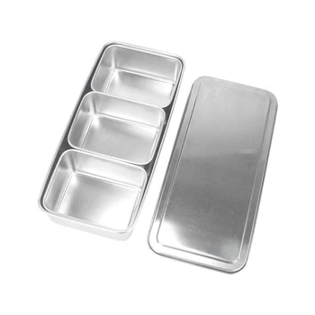 

Hot YO-Spice Rack Seasoning Box Stainless Steel Restaurant Japanese Seasoning Box Square Box Seasoning Storage Box
