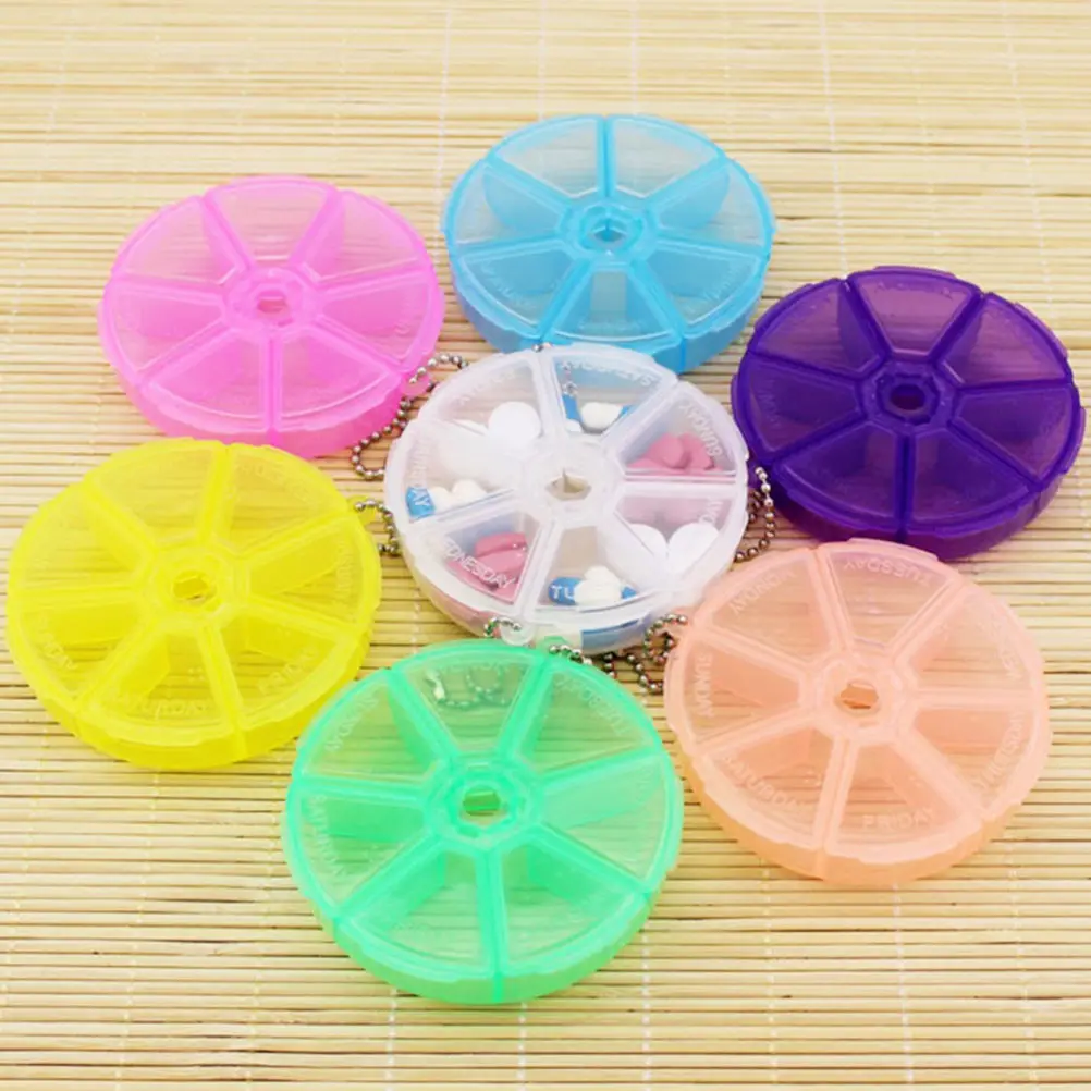 

7 Day Mini Weekly Tablet Pill Medicine Box Holder Storage Organizer Container Case Pill Box Splitters Travel Pill Boxes