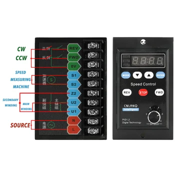 

220V AC 400W Digital Display Motor Speed Controller Motor Governor Soft Start Tools Accessories