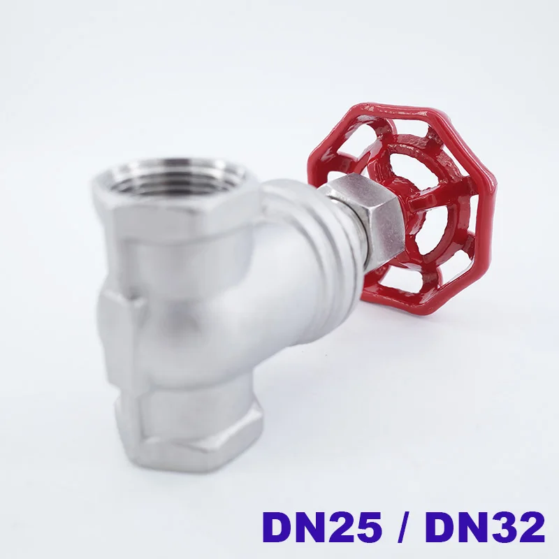 Высокое качество нержавеющая сталь Резьбовая задвижка DN25 1 дюйм DN32 1-1/" BSP гнездовой клапан высокая температура воды Трубная задвижка клапан