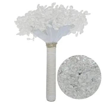 

Luxury Acrylic Crystal Transparent Bead Flower Bridal Bridemaids Bouquet Wedding Bouquets Floral Handmade Bride Holding Flowers