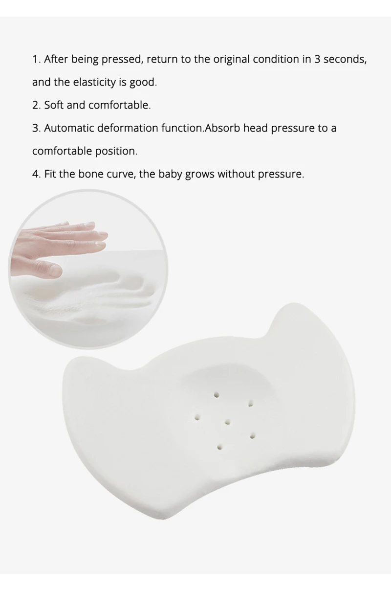 Honeylulu Memory Foam подушка анти плоская голова детская подушка 0-6 месяцев форма Nemory Подушка для новорожденных кормящих для детского сна