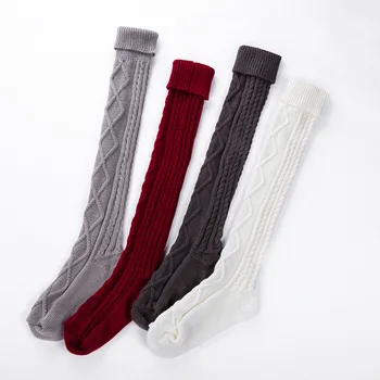 

Women Sexy Cable Knit Extra Long Boot Socking Over Knee Thigh High Girls Warm Stock Autumn Winter Ladies Fashion Items
