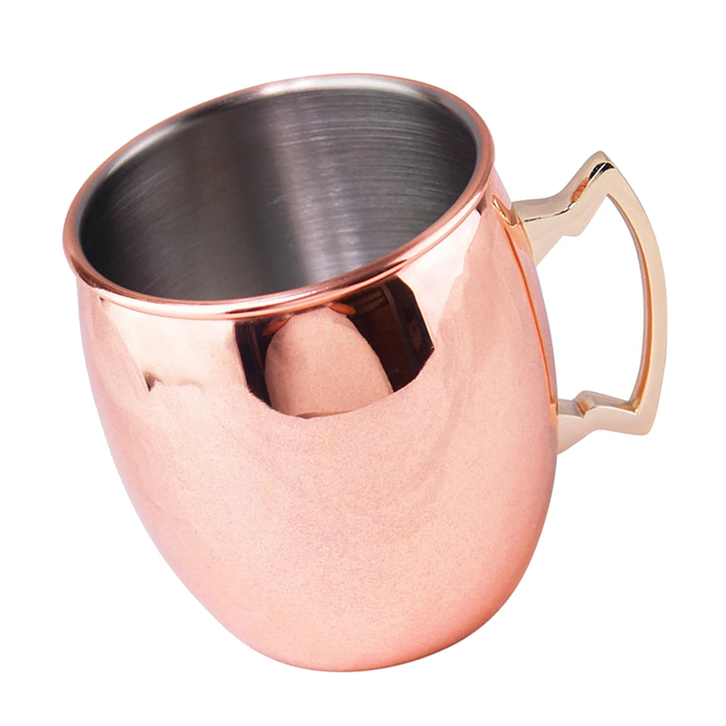 STAINLESS STEEL WITH COPPER PLATED MOSCOW MULE CUP MUG Hammered 5 Types