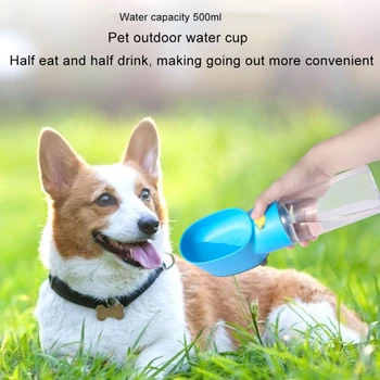 

Portable Pet Bottle Feeders Dog Food Water Cup Dual Purpose Container Outdoor Feeder Supplies