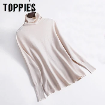 

Winter Wool Sweater High Quality Knitted Turtleneck Sweater Soft Warm Ladies Tops pull femme Jumpers Woman