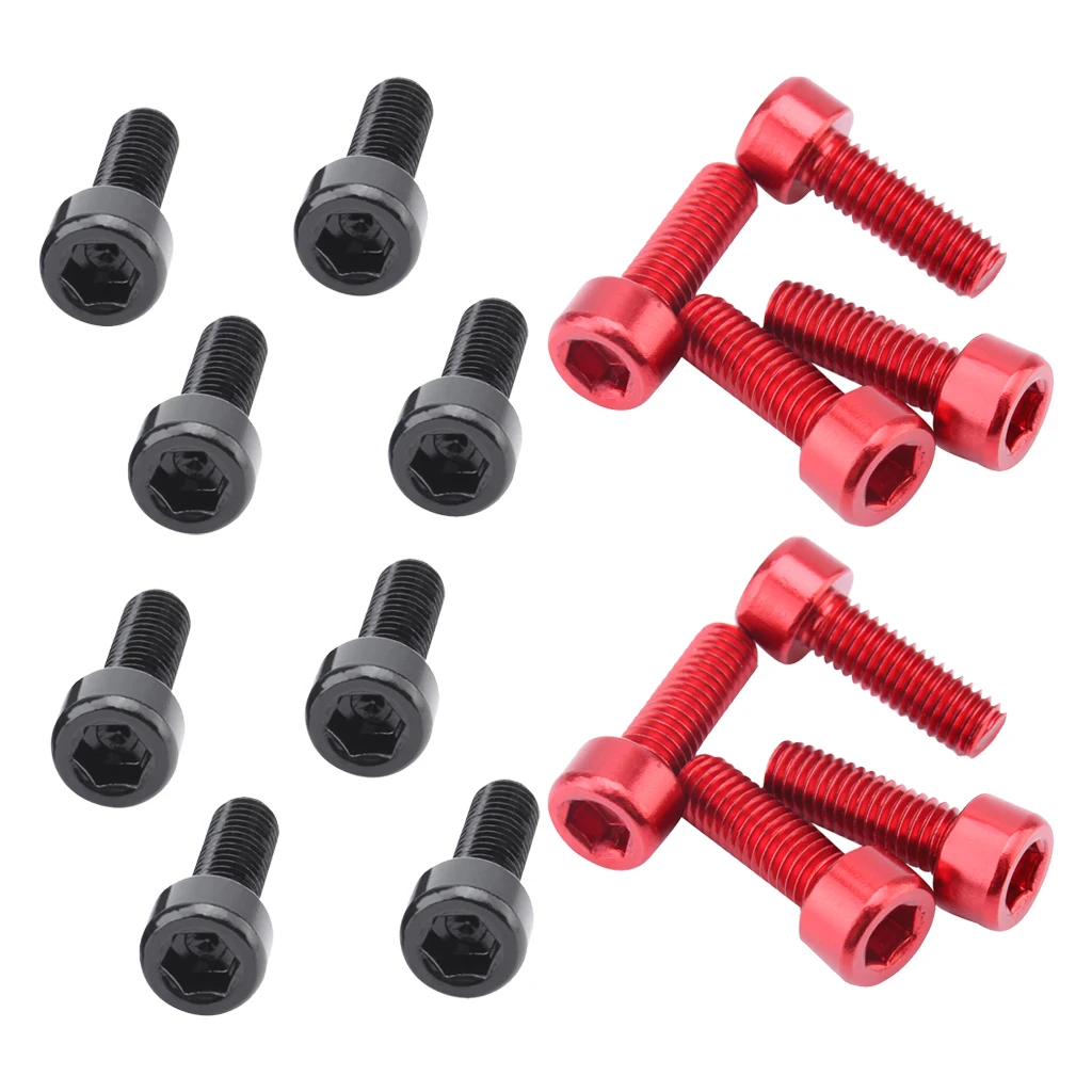 16pcs Water Bottle Cage Bolts, Aluminum Alloy Water Bottle Cage Screws for MTB, Mountain Bike, Road Bicycle