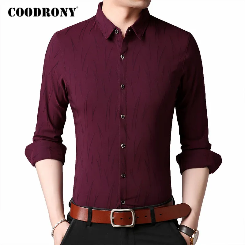 COODRONY Brand Long Sleeve Shirt Men Clothes Spring Autumn New Business Casual Shirts Mens Embroidery Cotton Chemise Homme C6031 COODRONY Brand Long Sleeve Shirt Men Clothes Spring Autumn New Business Casual Shirts Mens Embroidery Cotton Chemise Homme C6031