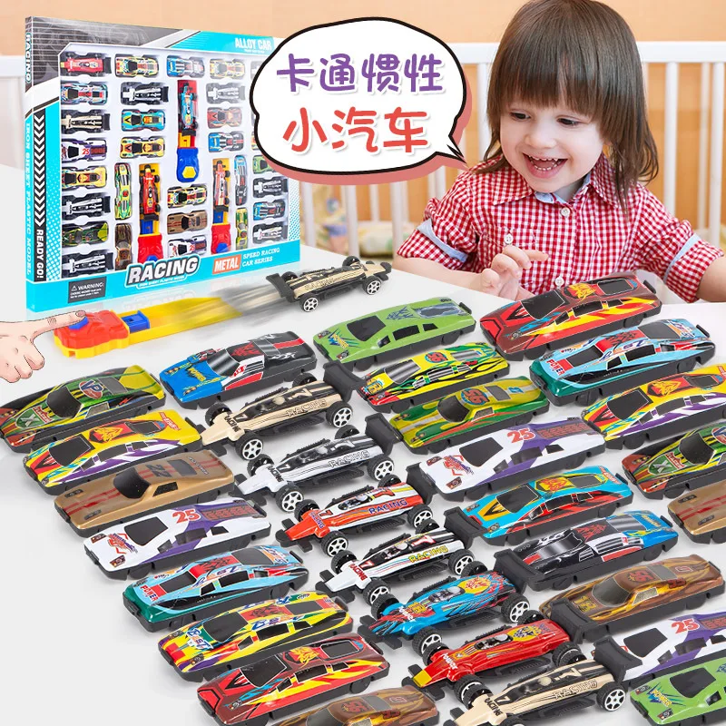 

40pcs/set Boys Toys Alloy Metal Racing Car Model Collection Mini Type Ejector Car Toys Vehicle Model Kids Toys