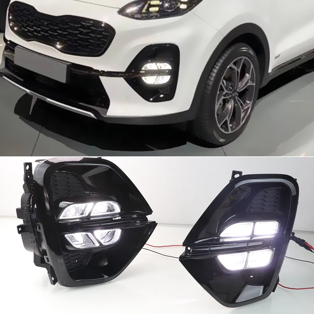 CSCSNL 2pcs Car LED For Kia sportage KX5 2019 2020 Daytime Running Light DRL LED Day Light Front