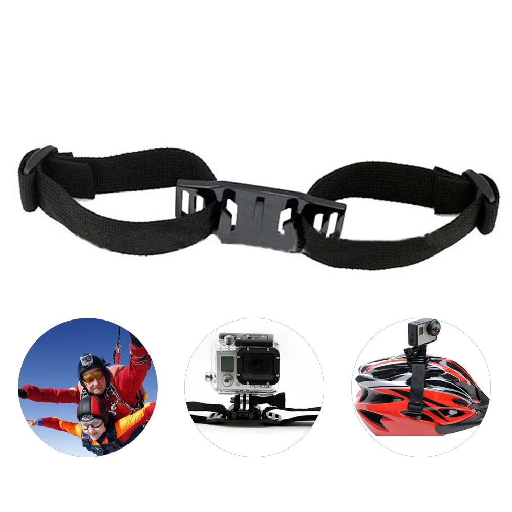 

High Quality Adjustable Bike Helmet Strap Head Belt Mount Holder Adapter for GoPro Accessories Outdoor Sport Cycling Accessories