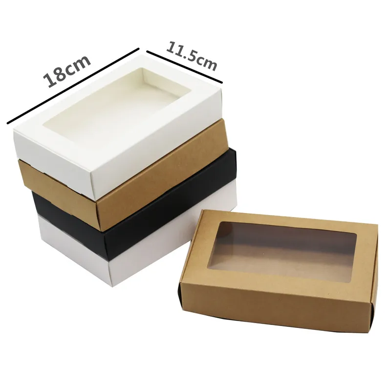 

200Pcs 18*11.5*3.5cm Kraft Paper Box Wedding Candy Box Wedding Party Event Favor Supplies Packing Gift Boxes