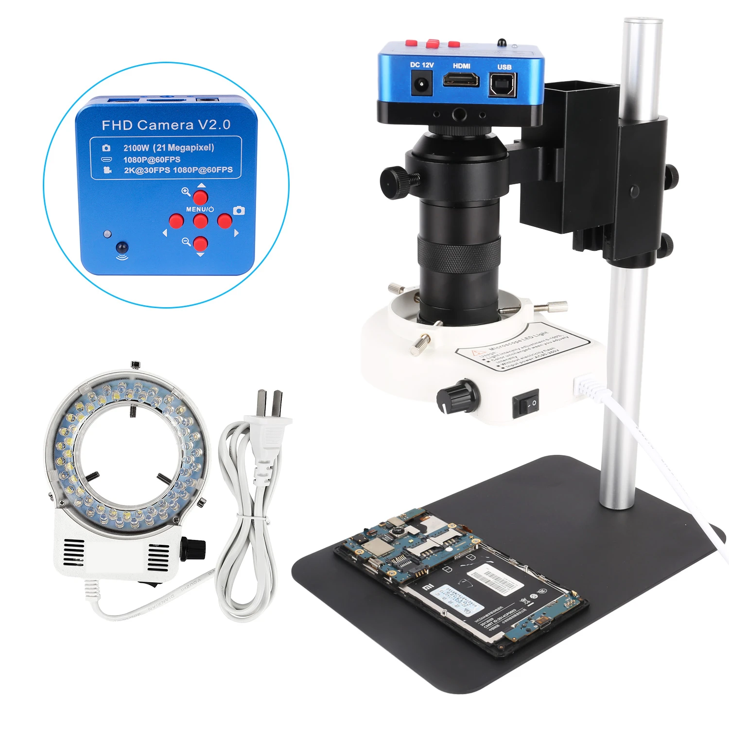 1080P 4k 5in 60FPS WiFi Microscope Camera Set with USB Interface USB Microscope 1080P 4k 5in 60FPS WiFi Microscope Camera Set with USB Interface USB Microscope