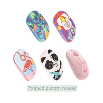 

Creative Cartoon Computer Gamer Mouse Gaming Mouse Wireless Laptop Mouse Desktop Universal Girly Animal Painted Pattern