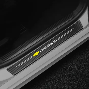 

4PCS Waterproof Carbon Fiber Sticker Protective for Chevrolet Colorado Cruze Spark Captiva Malibu Trax car styling