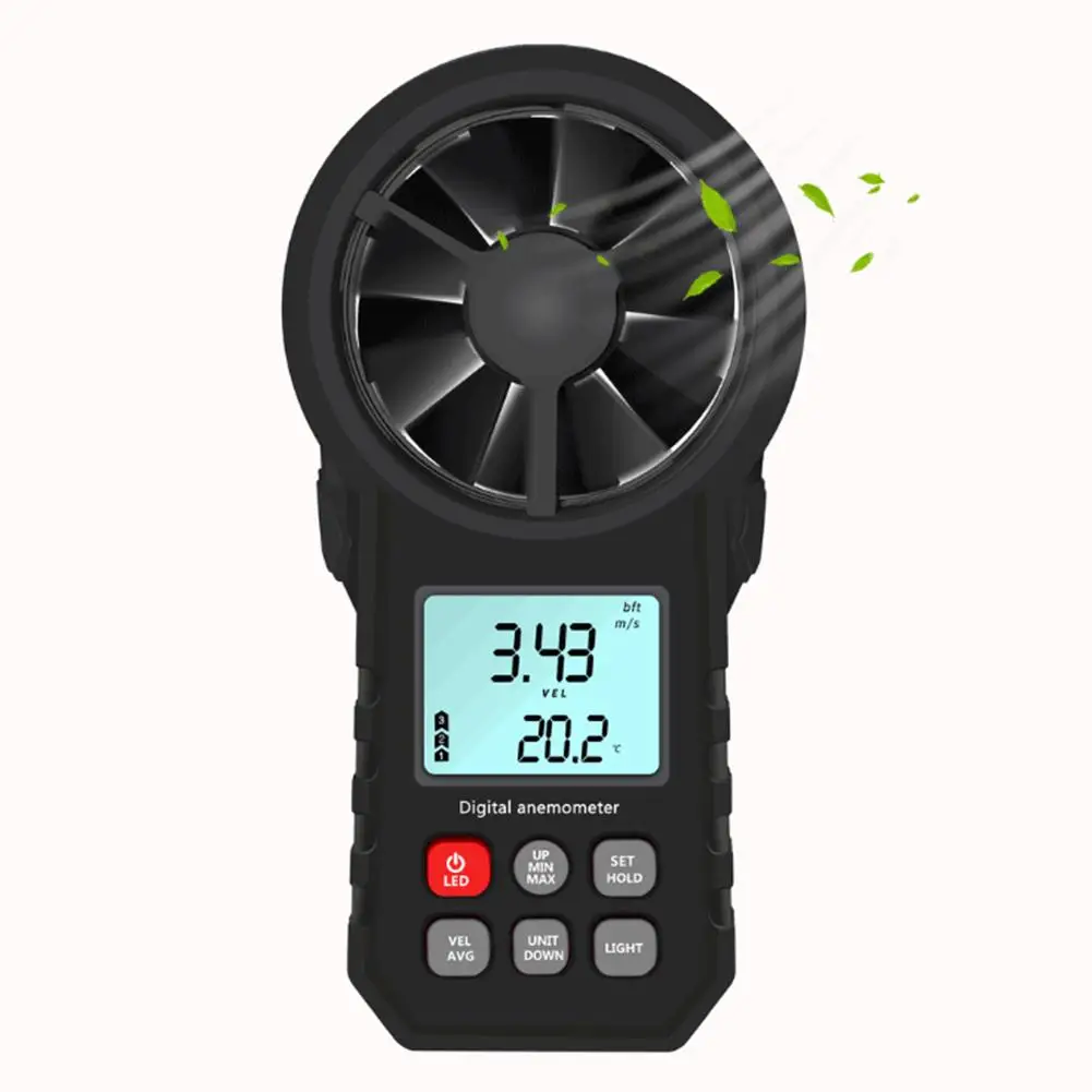

MT26 Portable Wind Speed Meter Handheld Digital Anemometer Gauge Average Air Volume Measure Tools for Outdoors