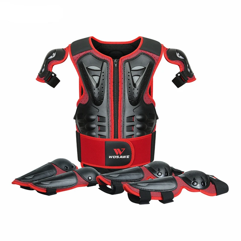 Youth Children's Motocross Body Protective Gear Vest Cycling Armor ATV Dirt Bike Suits Chest Knee Elbow Guard Sports Equipment | Спорт и