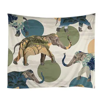 

Elephant Giraffe Tapestry Yoga Decor Home Wall Meditation Batik Hippie Sign Tapestry Indian Hanging Dorm Tapestry Decor