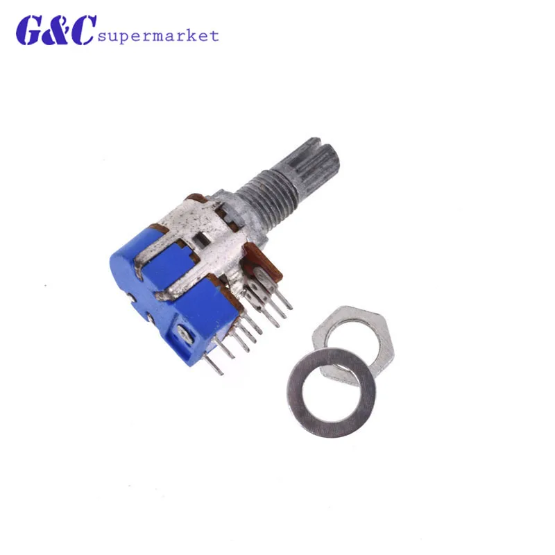 Stereo B50K Ohm Dual Linear B Type Taper Volume Control Potentiometer Switch 50K R125G