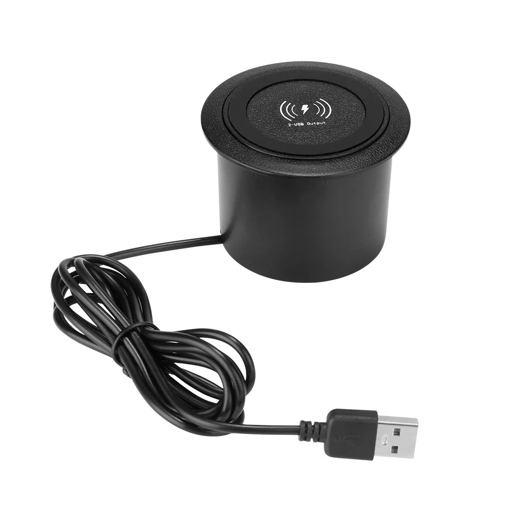 

Embedded Wireless Charger For Desktop Wireless Desktop Furniture QI Wireless Charging Base For IPhone 8 8Plus XR XS Huawei P30P