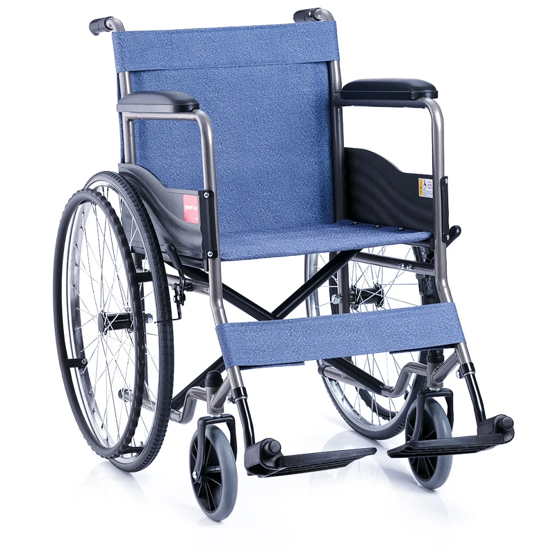 

Fish Jump Wheelchair Vehicle H050c Type Manual Fold Light Carry Inflation Rear Wheel The Elderly Disabled Walk Instead Vehicle