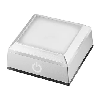 

1PC Simple LED Square Sensitive Touch Switch Display Base Light Base for Lighting Home Decoration