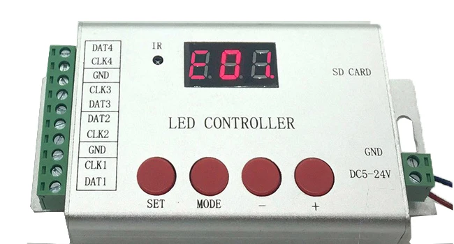 Светодиодный пиксельный контроллер 6144 пиксели программируемый, с поддержкой SD карт Контроллер по протоколу DMX консоль TM1809 WS2811 WS2801 LPD8806 WS2812 DMX светодиодный полосы