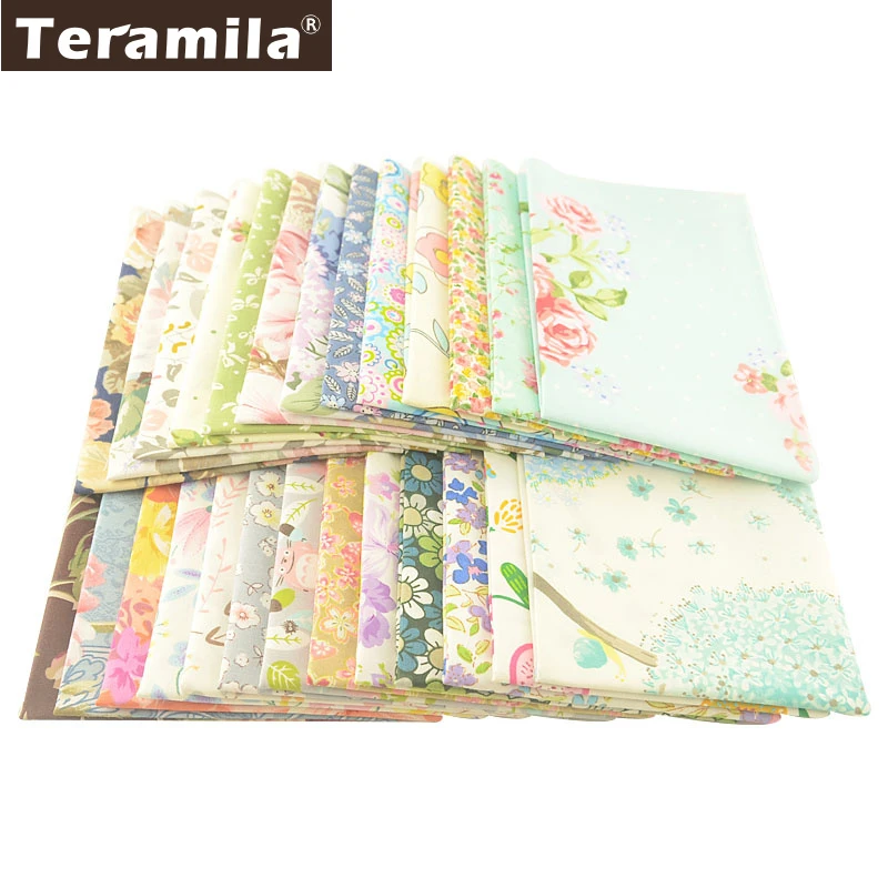 Teramila 40x50 см Ткань для вышивания кукол цветы дизайн серийный хлопок ткань телас лоскутное Algodon Tissu ручной работы DIY одеяла ткань