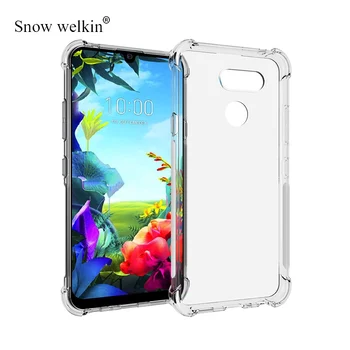 Перейти на Алиэкспресс и купить Для LG K40S K50S Чехол подушки безопасности буферный полный защитный чехол для LG K40 K50 чехол прозрачный мягкий ТПУ противоударный задний Чехол